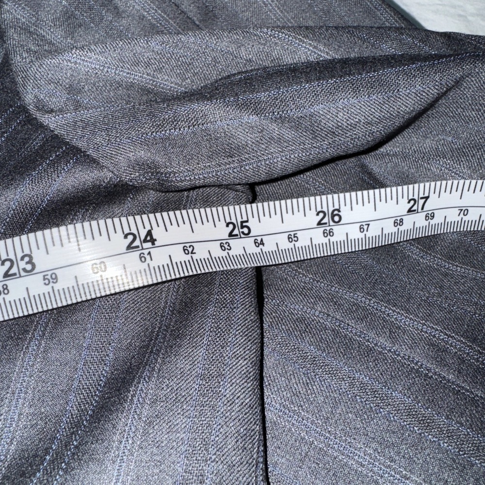 Ermenegildo Zegna Men Sz 48L Traveler Sport Coat Gray w/Blue Pinstripe Wool/Silk - Picture 6 of 14